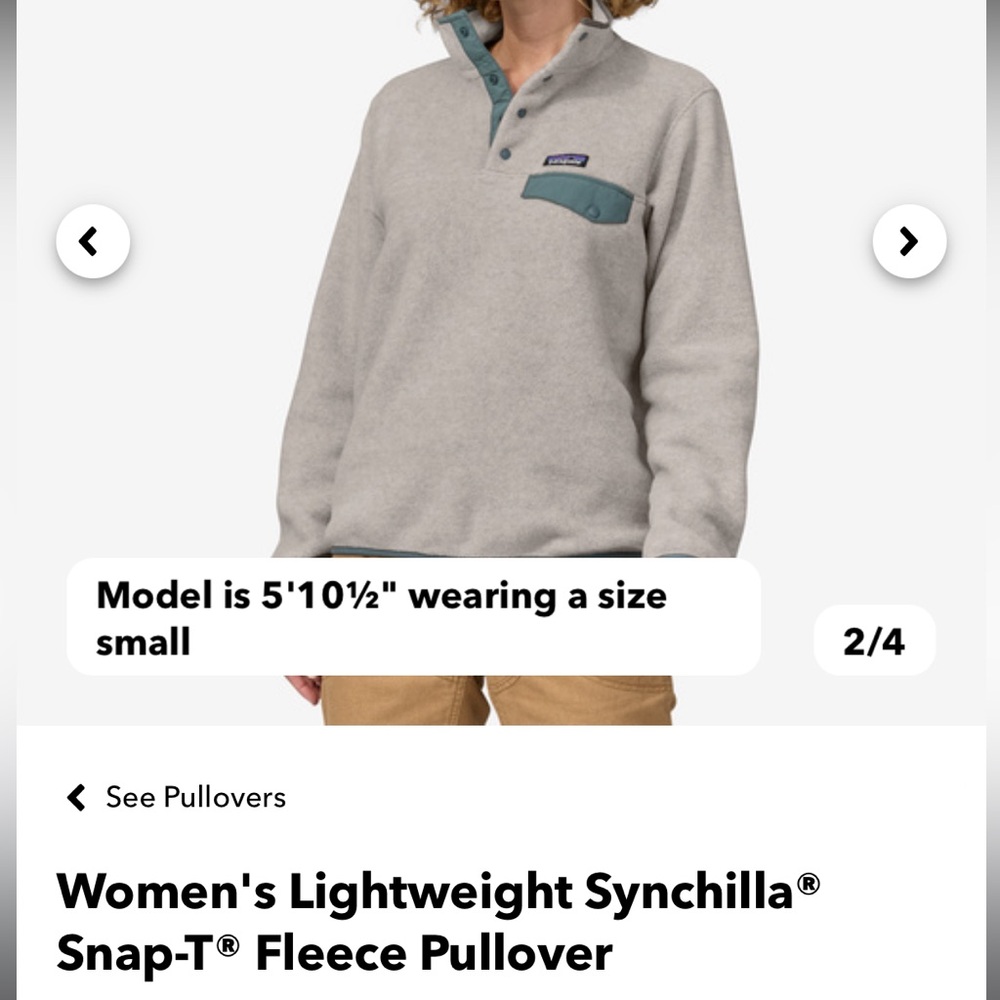 Patagonia Synchilla Women’s lightweight snap